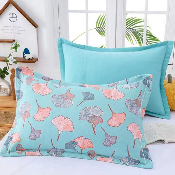 SommerBlüte: Fodera per cuscino con stampa floreale – elegante e durevole per camera da letto e camere per gli ospiti (set da 2)