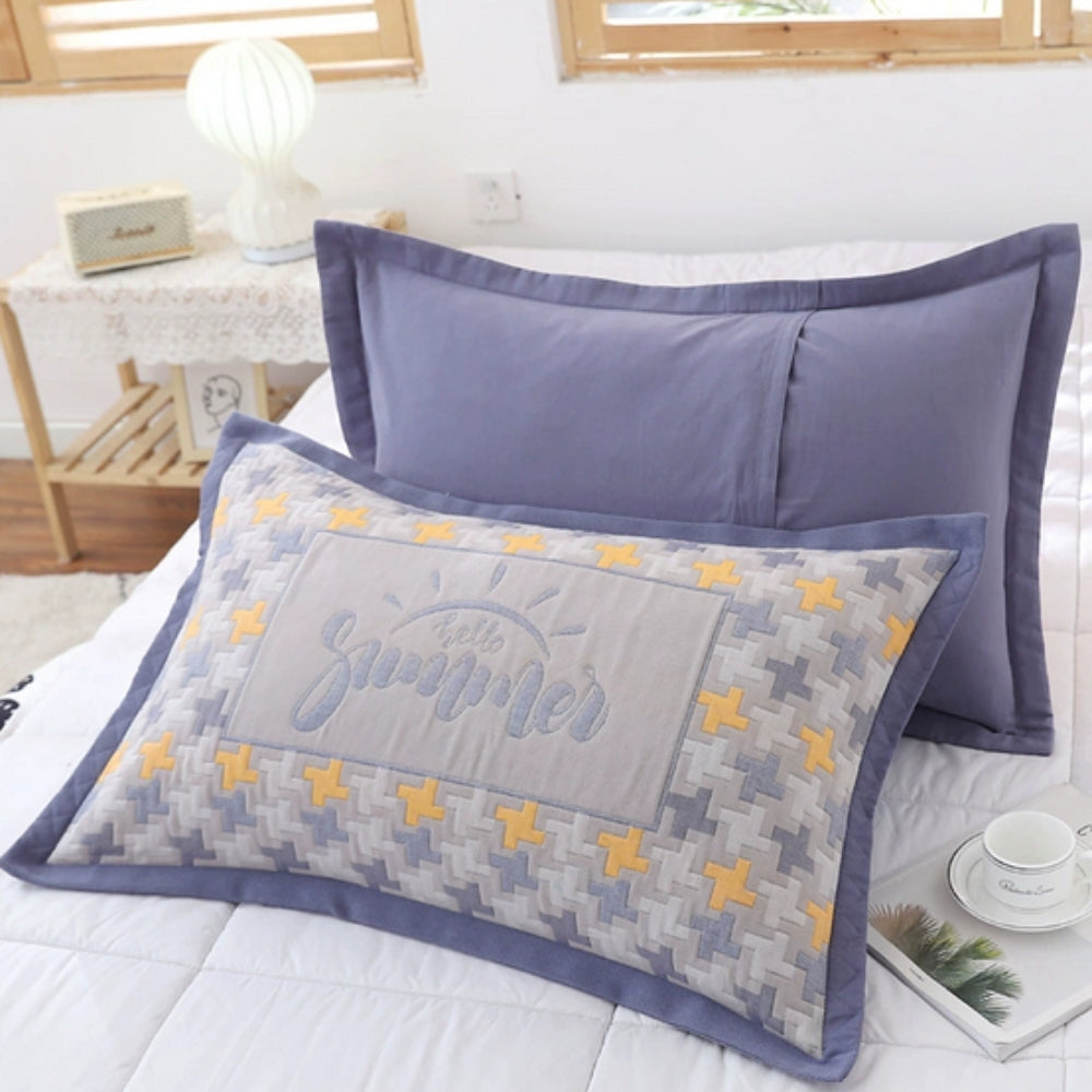 SommerBlüte: Fodera per cuscino con stampa floreale – elegante e durevole per camera da letto e camere per gli ospiti (set da 2)