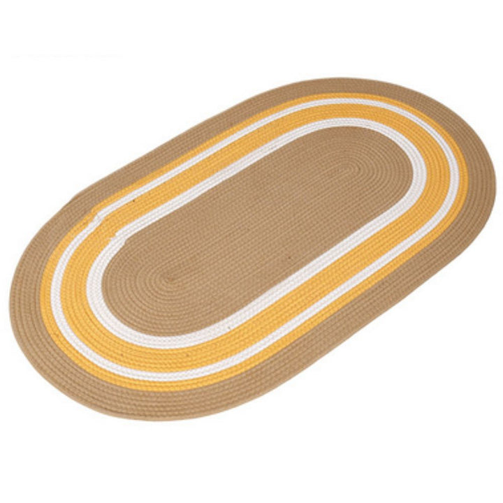 SonnenKreis: tappetino ovale Boho in design a spirale – morbido, antiscivolo e decorativo per soggiorno e corridoio