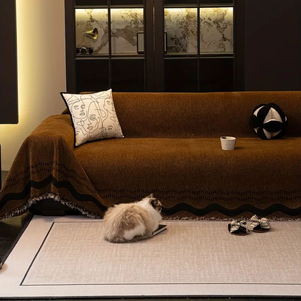 SoraLinie: Copridivano elegante con design moderno e qualità morbida – per aree living e di seduta