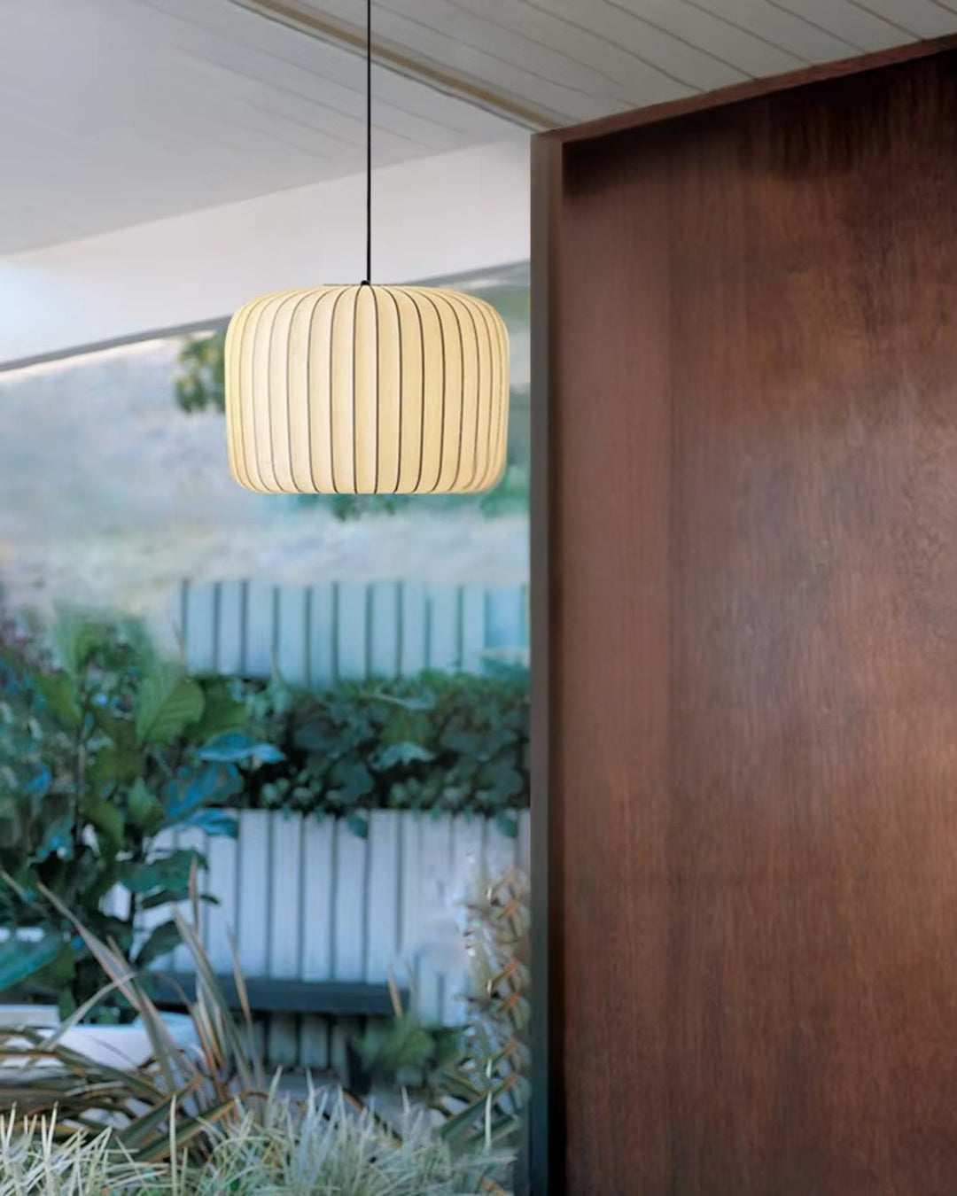 SorellaLume: Moderna lampada a sospensione in tessuto con paralume fatto a mano e attacco E27 – per sala da pranzo e soggiorno