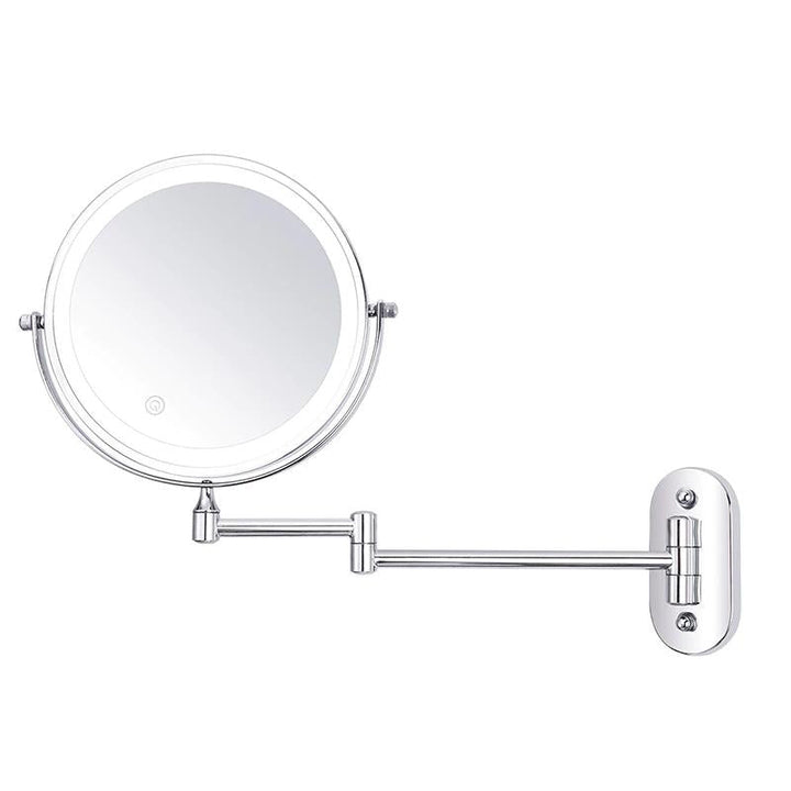 SpiegelGlanz: Specchio da trucco LED con ingrandimento e illuminazione ricaricabile