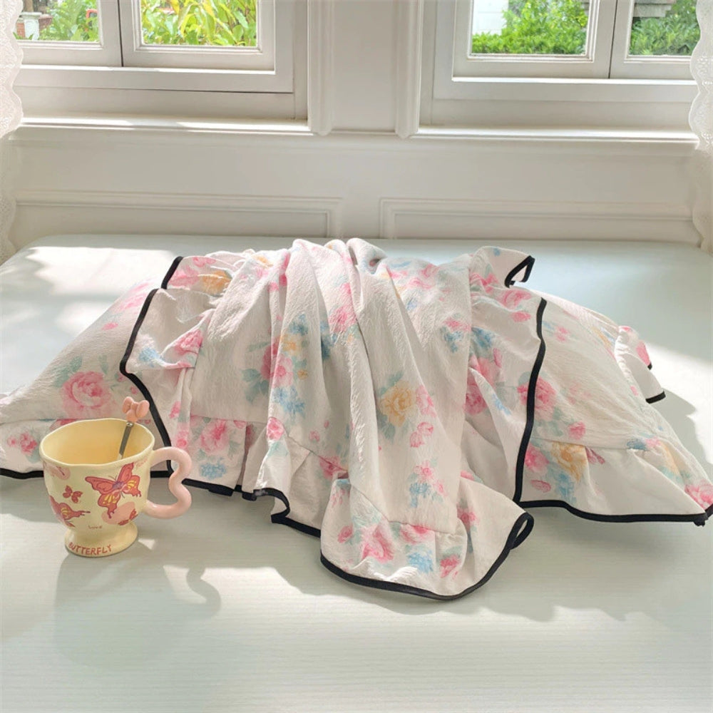 SpitzenTraum: Fodera per cuscino con volant e pizzo – romantica e decorativa per la camera da letto (set da 2)