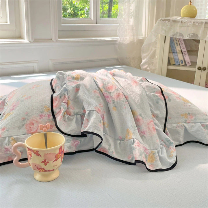 SpitzenTraum: Fodera per cuscino con volant e pizzo – romantica e decorativa per la camera da letto (set da 2)