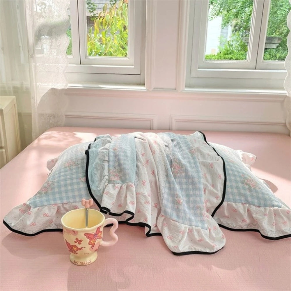 SpitzenTraum: Fodera per cuscino con volant e pizzo – romantica e decorativa per la camera da letto (set da 2)