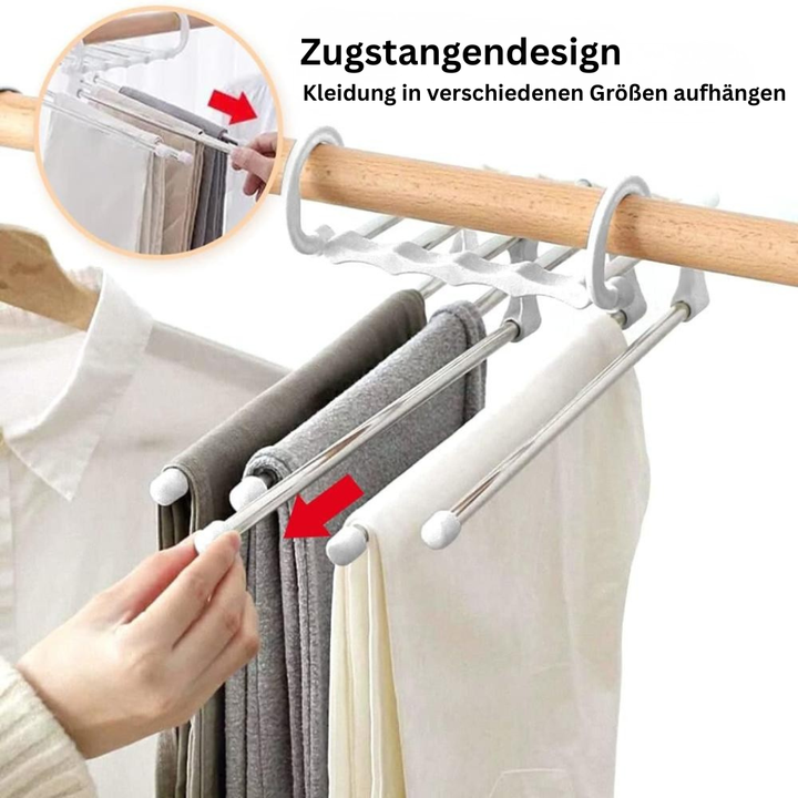 StahlLinie: Appendino per pantaloni con 5 barre – durevole, antiscivolo e perfetto per jeans, completi e pantaloni in tessuto