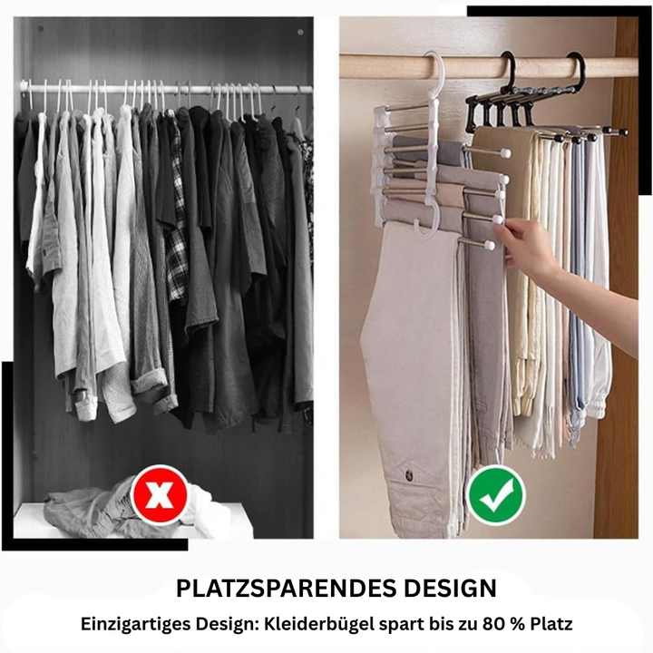 StahlLinie: Appendino per pantaloni con 5 barre – durevole, antiscivolo e perfetto per jeans, completi e pantaloni in tessuto