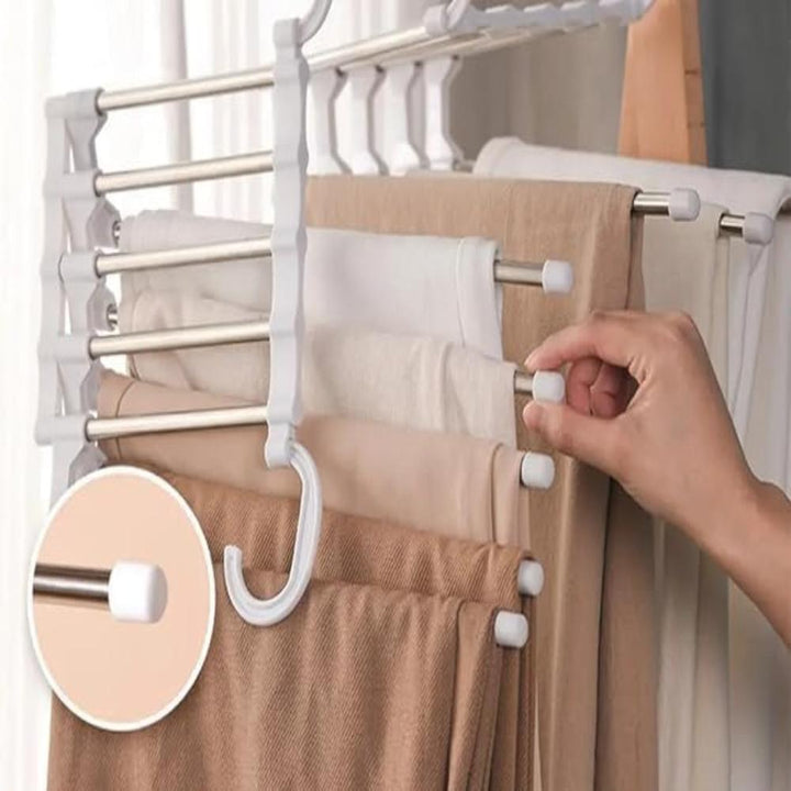 StahlLinie: Appendino per pantaloni con 5 barre – durevole, antiscivolo e perfetto per jeans, completi e pantaloni in tessuto