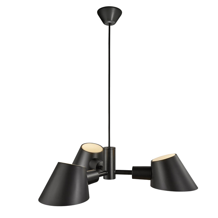 Lampada a sospensione Stay 3 Light, Nera