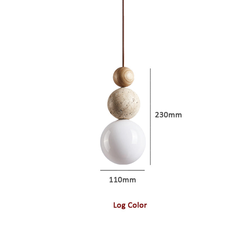 SteinAura: Lampada a sospensione in travertino naturale – Design moderno per sala da pranzo e soggiorno