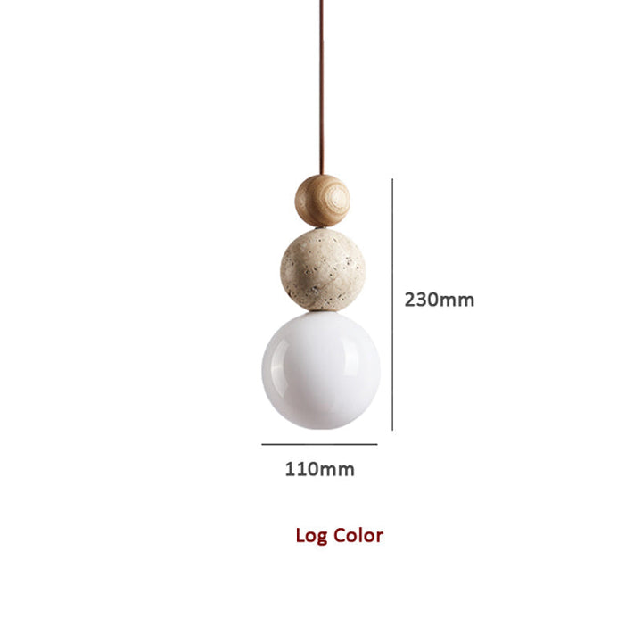 SteinAura: Lampada a sospensione in travertino naturale – Design moderno per sala da pranzo e soggiorno