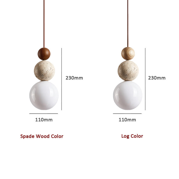SteinAura: Lampada a sospensione in travertino naturale – Design moderno per sala da pranzo e soggiorno