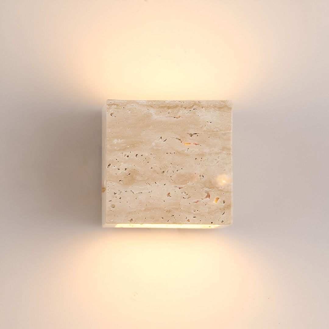 SteinLume: Applique in Travertino – Lampada a LED moderna per interni ed esterni
