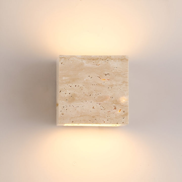 SteinLume: Applique in Travertino – Lampada a LED moderna per interni ed esterni