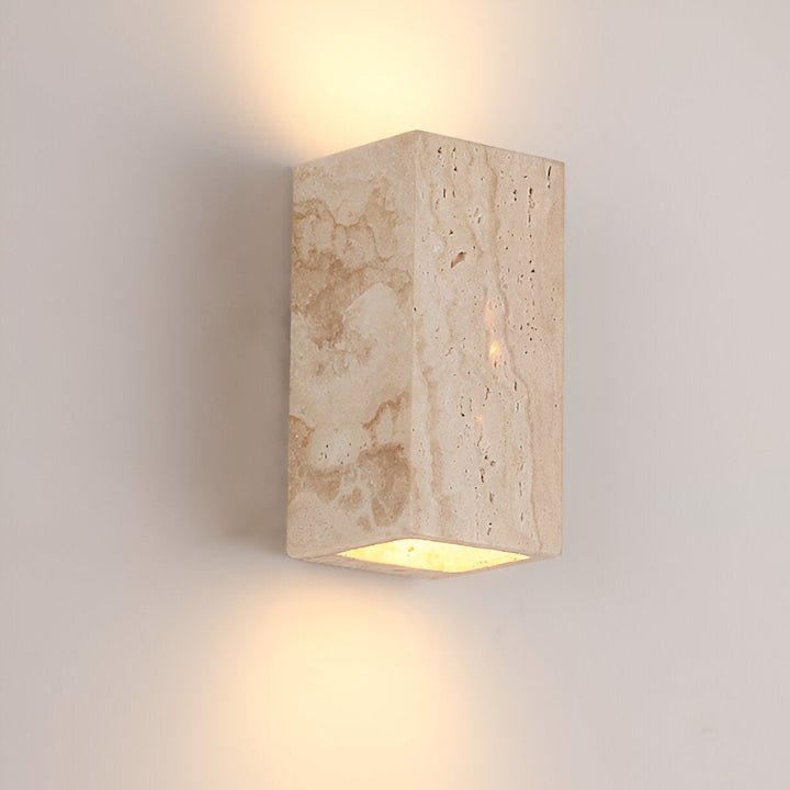 SteinLume: Applique in Travertino – Lampada a LED moderna per interni ed esterni