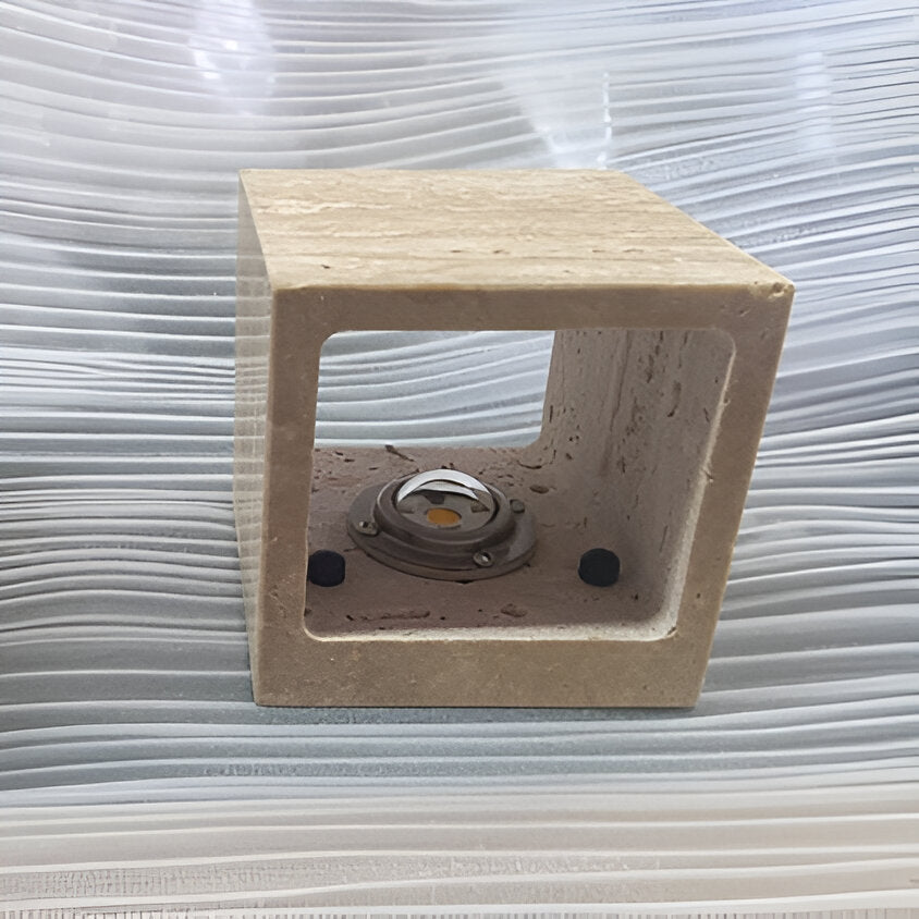 SteinLume: Applique in Travertino – Lampada a LED moderna per interni ed esterni