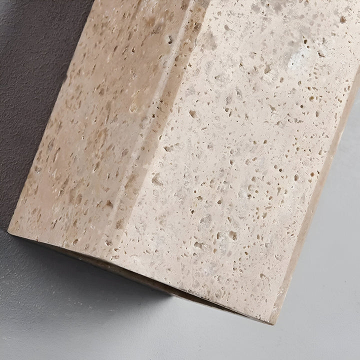 SteinLume: Applique in Travertino – Lampada a LED moderna per interni ed esterni