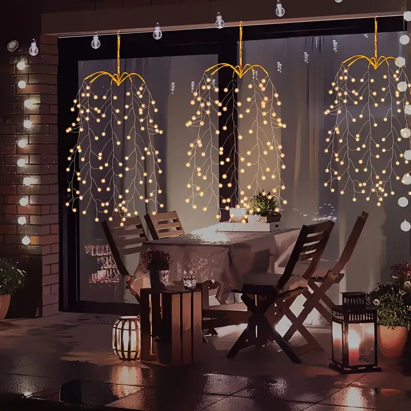 StellaBaum: Set di 3 luci LED a forma di albero – Illuminazione natalizia per giardino e terrazza