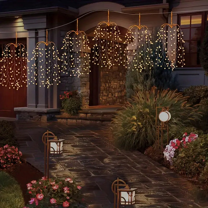 StellaBaum: Set di 3 luci LED a forma di albero – Illuminazione natalizia per giardino e terrazza