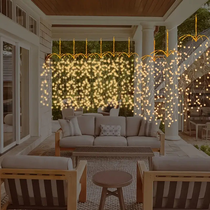 StellaBaum: Set di 3 luci LED a forma di albero – Illuminazione natalizia per giardino e terrazza
