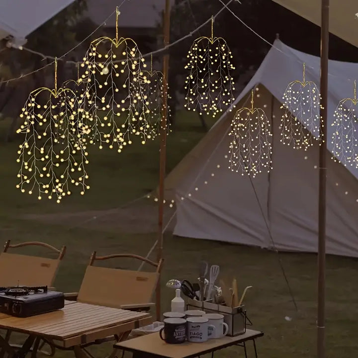 StellaBaum: Set di 3 luci LED a forma di albero – Illuminazione natalizia per giardino e terrazza