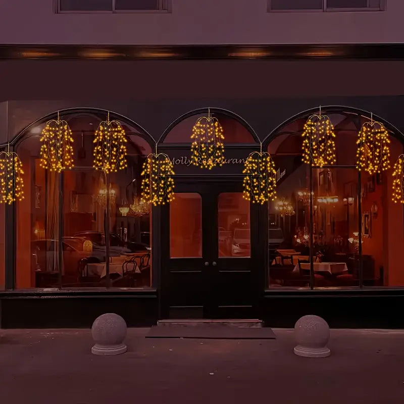 StellaBaum: Set di 3 luci LED a forma di albero – Illuminazione natalizia per giardino e terrazza