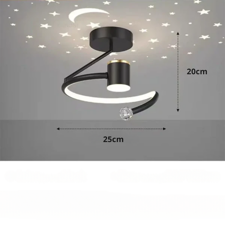 StellaGlow: Lampada a soffitto LED rotonda con effetto cielo stellato e colore della luce dimmerabile – per camere da letto e camerette