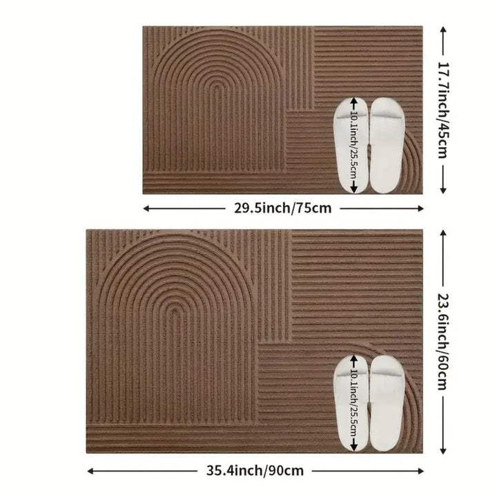 StileIntrag: Tappetino – lavabile, antiscivolo e design a righe moderno per l&