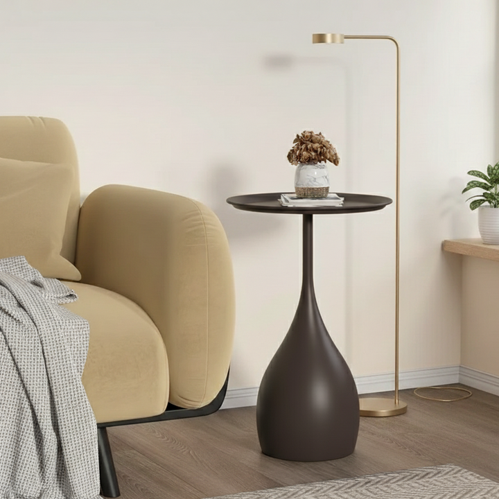 Stilsphäre: Tavolino rotondo in metallo mobile e decorativo – per divano e comodino