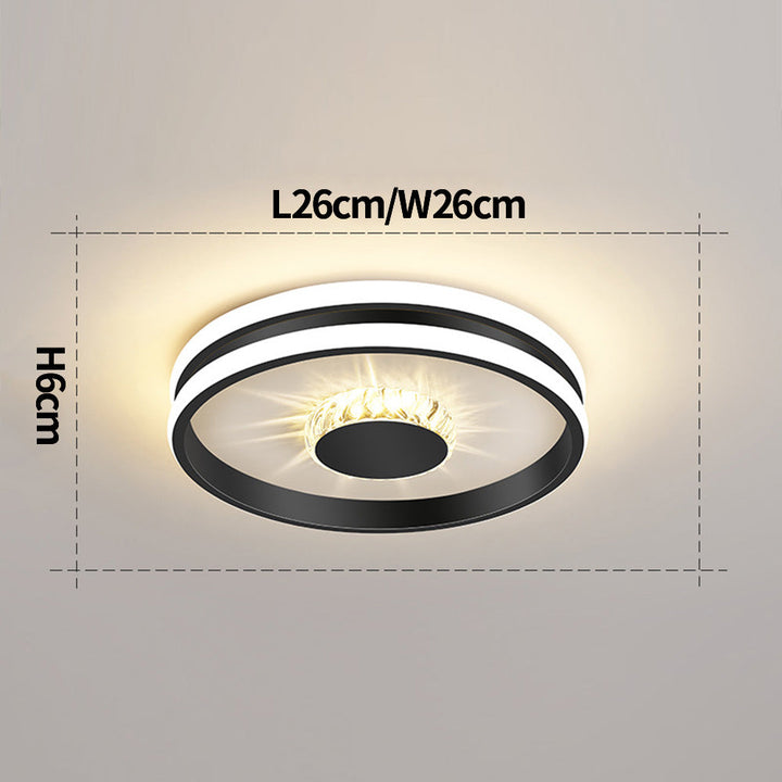 StrahlAurora: Lampada da soffitto a LED in cristallo dorato – elegante e decorativa per corridoi e aree soggiorno