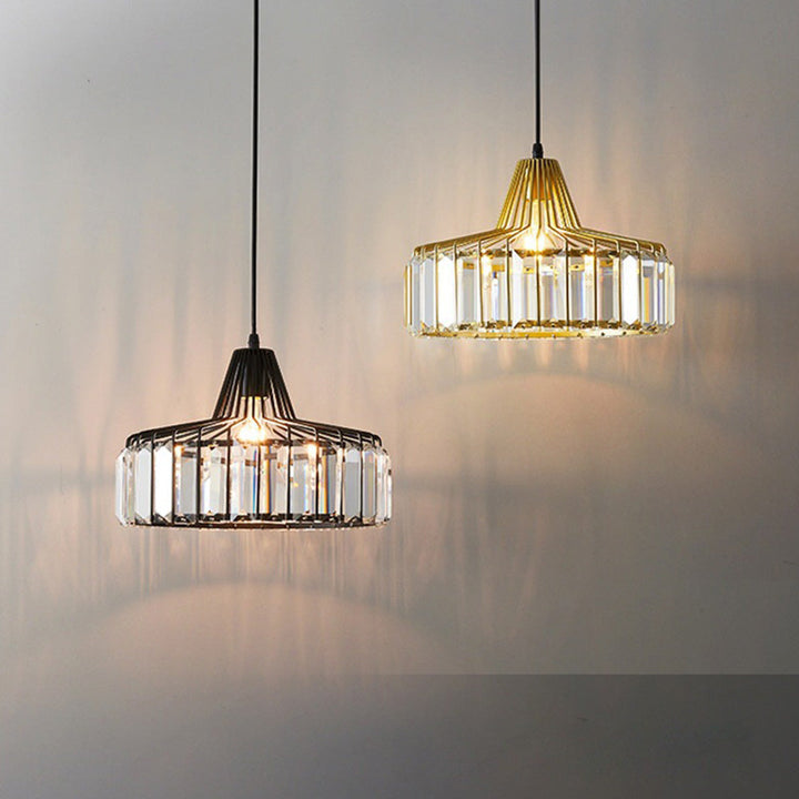 StrahlÉbène: Lampada a sospensione in cristallo moderna nera – decorativa ed energeticamente efficiente per soggiorni e sale da pranzo