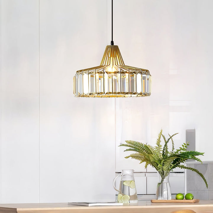 StrahlÉbène: Lampada a sospensione in cristallo moderna nera – decorativa ed energeticamente efficiente per soggiorni e sale da pranzo