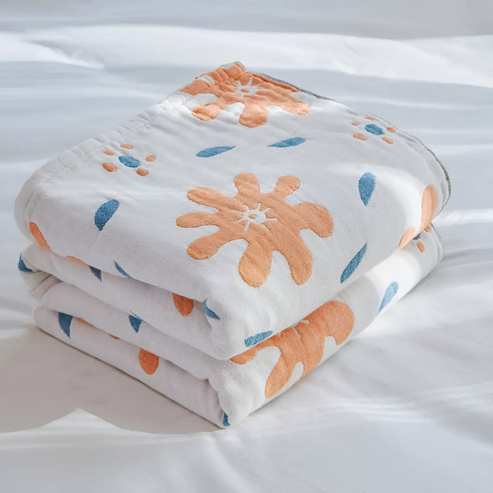 StrahlGlück: Coperte in cotone con motivo astratto e funzione reversibile &amp; leggerezza per tutto l&