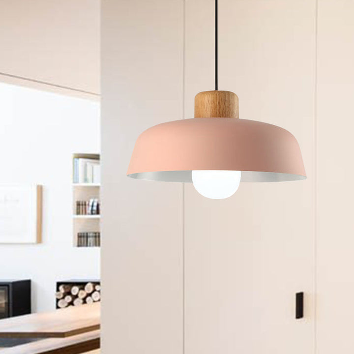 StrahlHolz: Lampada a sospensione creativa in legno scandinavo – decorativa e senza tempo per sala da pranzo e soggiorno