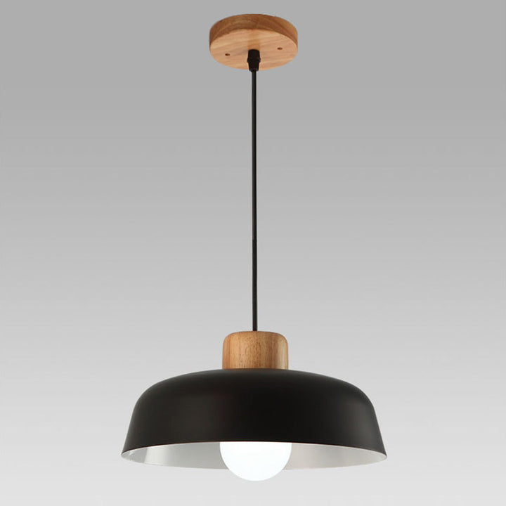StrahlHolz: Lampada a sospensione creativa in legno scandinavo – decorativa e senza tempo per sala da pranzo e soggiorno