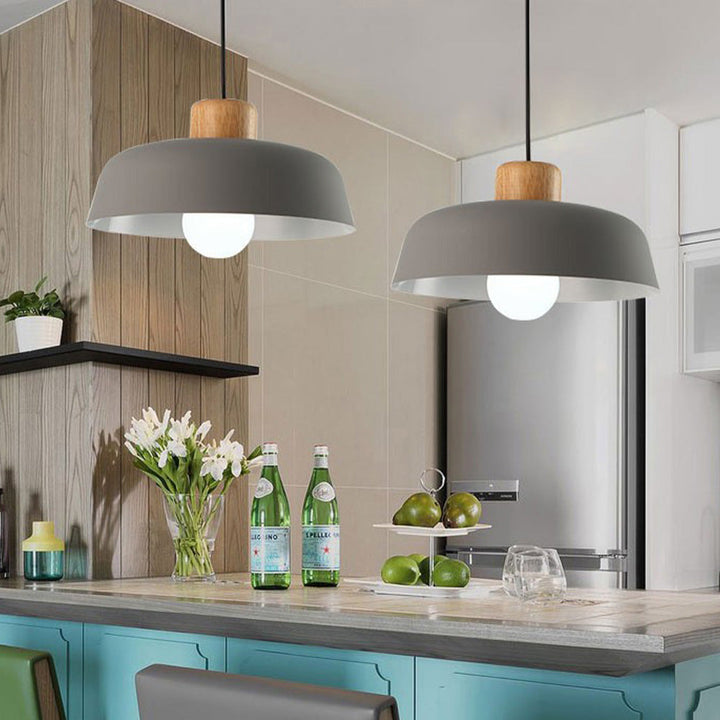 StrahlHolz: Lampada a sospensione creativa in legno scandinavo – decorativa e senza tempo per sala da pranzo e soggiorno