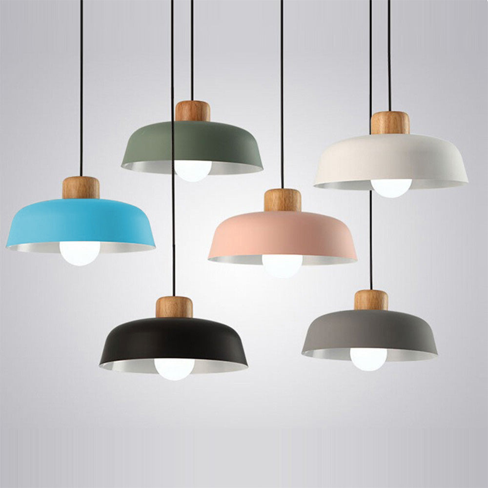 StrahlHolz: Lampada a sospensione creativa in legno scandinavo – decorativa e senza tempo per sala da pranzo e soggiorno