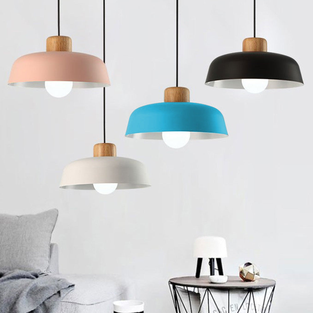 StrahlHolz: Lampada a sospensione creativa in legno scandinavo – decorativa e senza tempo per sala da pranzo e soggiorno