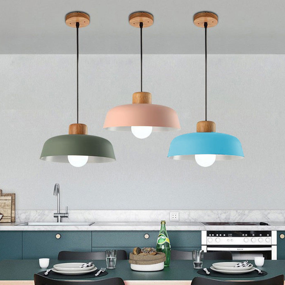 StrahlHolz: Lampada a sospensione creativa in legno scandinavo – decorativa e senza tempo per sala da pranzo e soggiorno