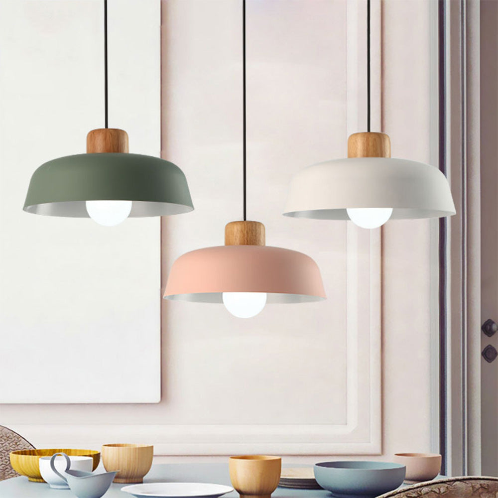 StrahlHolz: Lampada a sospensione creativa in legno scandinavo – decorativa e senza tempo per sala da pranzo e soggiorno