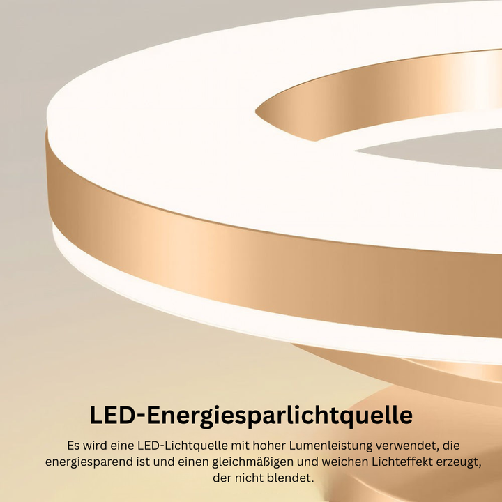 StrahlMetall: Lampada da soffitto LED moderna oro – decorativa e durevole per corridoio, sala da pranzo e soggiorno
