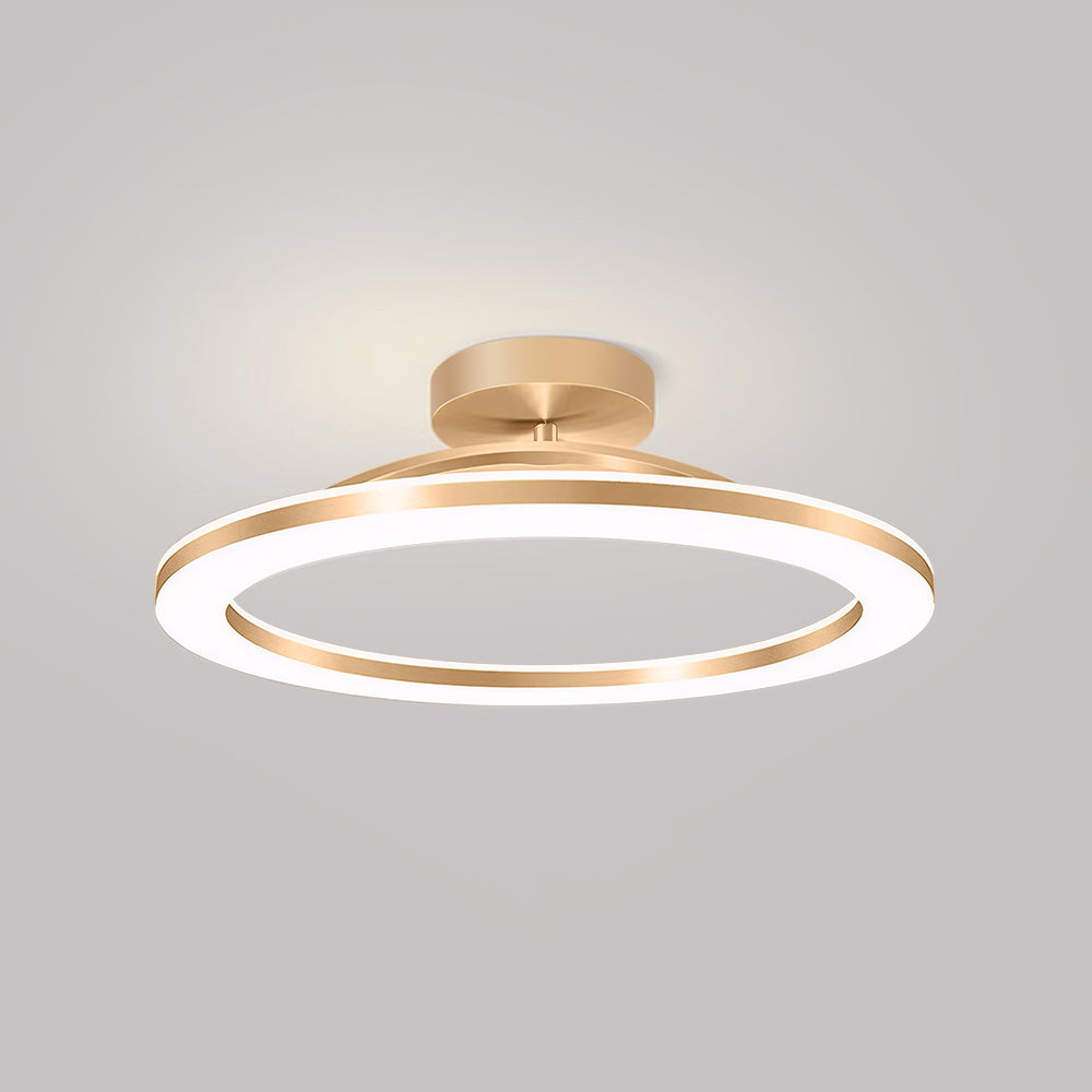 StrahlMetall: Lampada da soffitto LED moderna oro – decorativa e durevole per corridoio, sala da pranzo e soggiorno