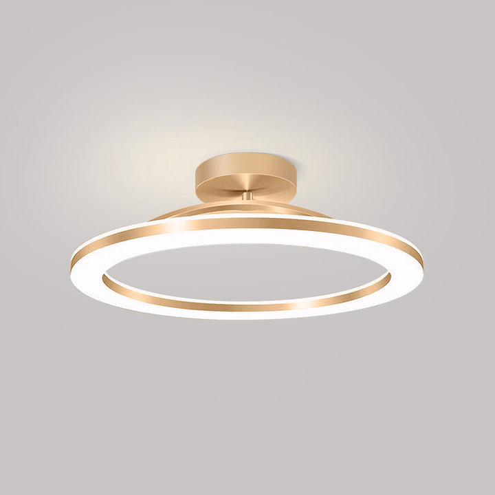 StrahlMetall: Lampada da soffitto LED moderna oro – decorativa e durevole per corridoio, sala da pranzo e soggiorno