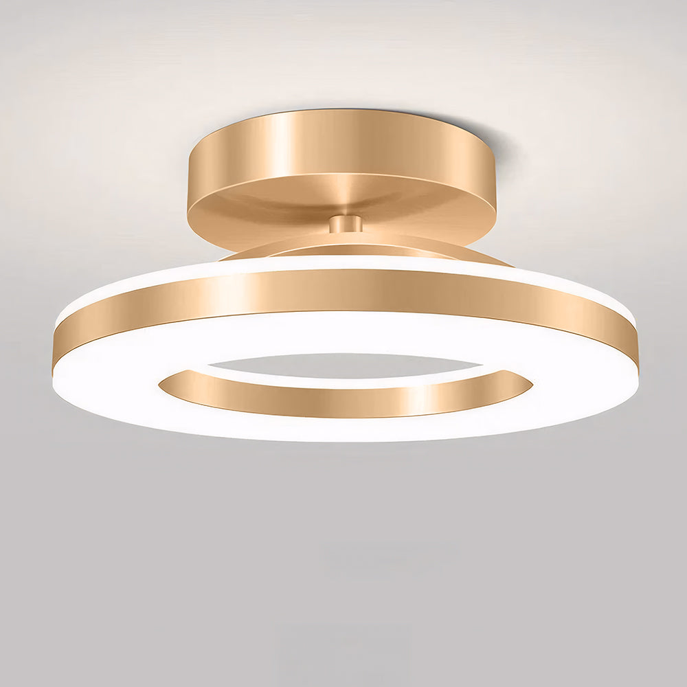 StrahlMetall: Lampada da soffitto LED moderna oro – decorativa e durevole per corridoio, sala da pranzo e soggiorno