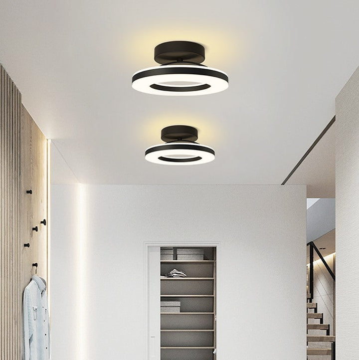 StrahlMetall: Lampada da soffitto LED moderna oro – decorativa e durevole per corridoio, sala da pranzo e soggiorno