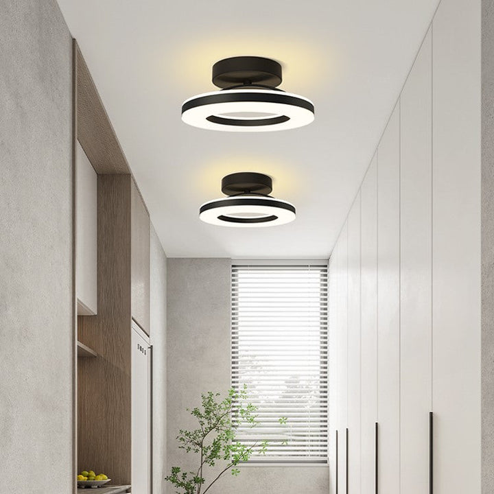 StrahlMetall: Lampada da soffitto LED moderna oro – decorativa e durevole per corridoio, sala da pranzo e soggiorno