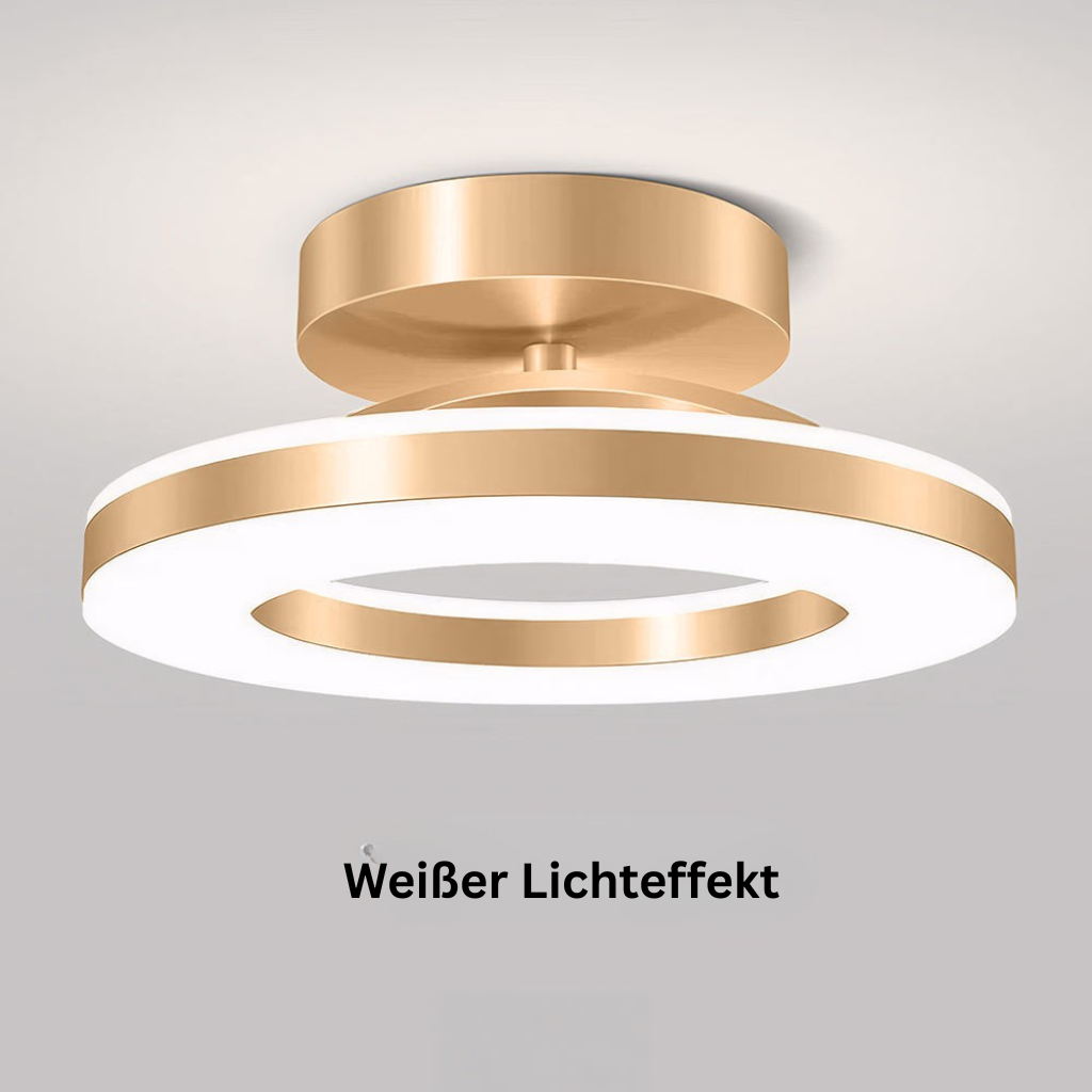 StrahlMetall: Lampada da soffitto LED moderna oro – decorativa e durevole per corridoio, sala da pranzo e soggiorno