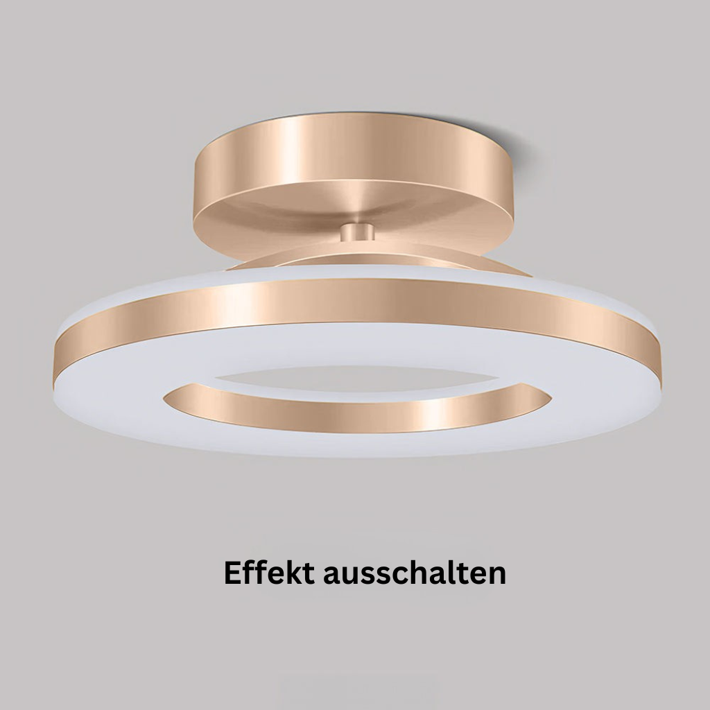 StrahlMetall: Lampada da soffitto LED moderna oro – decorativa e durevole per corridoio, sala da pranzo e soggiorno