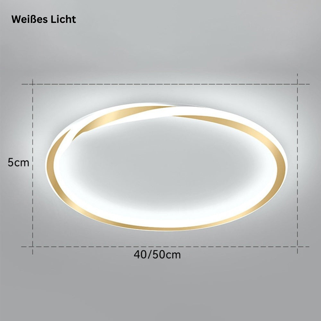 StrahlNacht: Lampada da soffitto LED moderna rotonda e piatta – elegante e accogliente per camere da letto e aree giorno