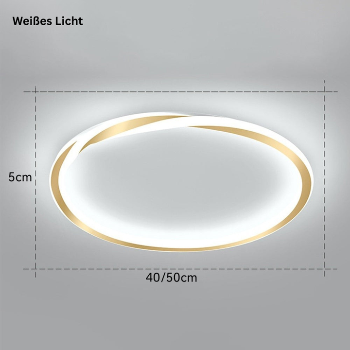 StrahlNacht: Lampada da soffitto LED moderna rotonda e piatta – elegante e accogliente per camere da letto e aree giorno